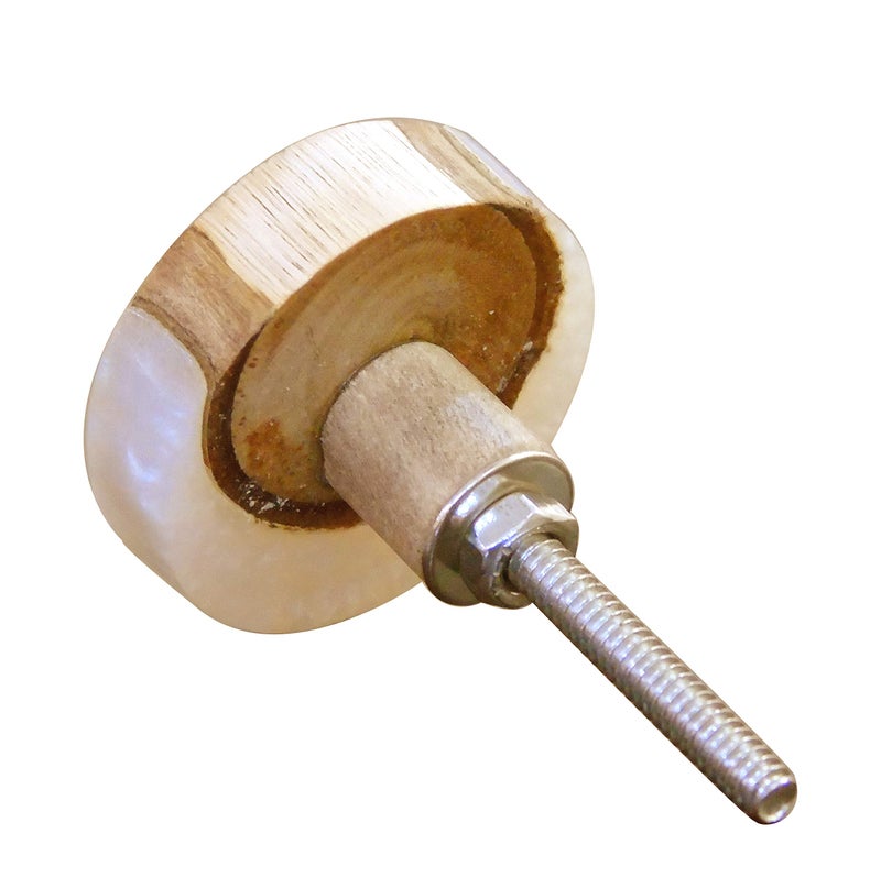Perilla Home Set of 6 Wooden Knobs for Cabinet & Drawers Decorative Knobs for Home Kitchen Cabinet Hardware Cupboard Glass Door Dresser Wardrobe and Drawer Pulls (Style 1) - Image 4